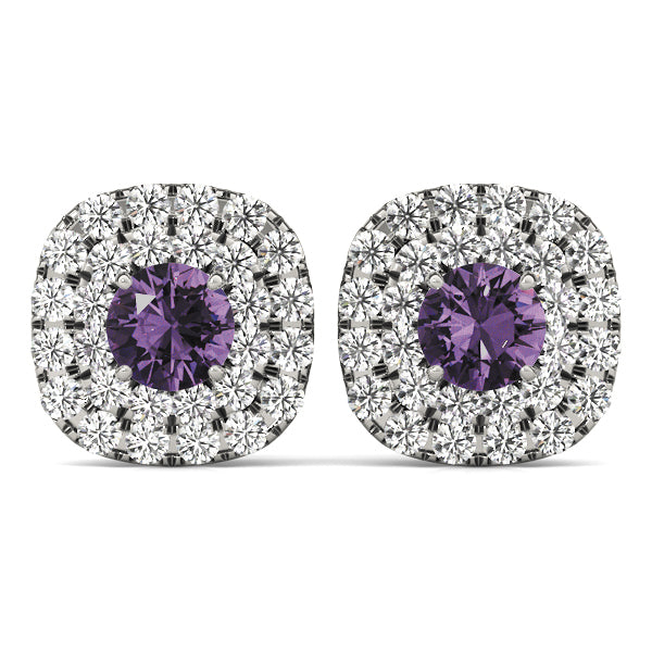 Tanzanite 0.56ct & Diamond 0.61ct Earrings - 14kt Gold