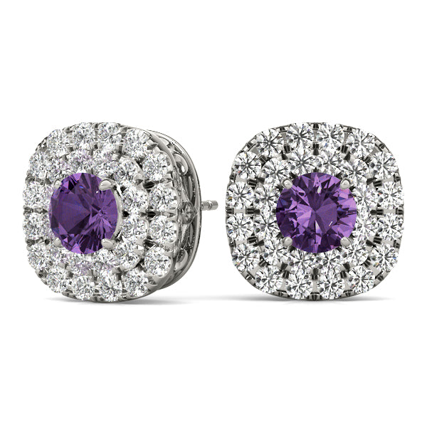 Tanzanite 0.56ct & Diamond 0.61ct Earrings - 14kt Gold