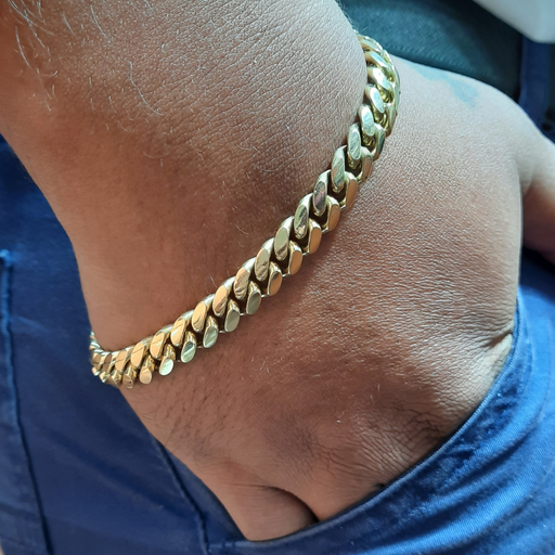 Miami Cuban Bracelet 14k 8MM 9