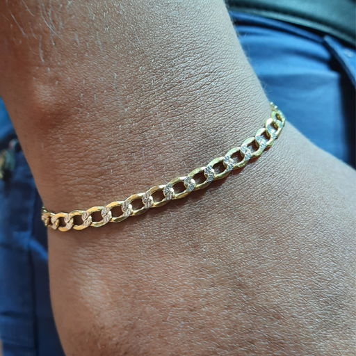 Cuban Link Diamond Cut Bracelet 14k 5MM 8