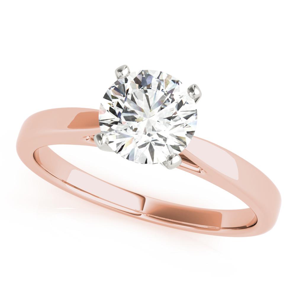 0.75ct Solitaire Round Diamond Engagement Ring Women's 14kt Gold