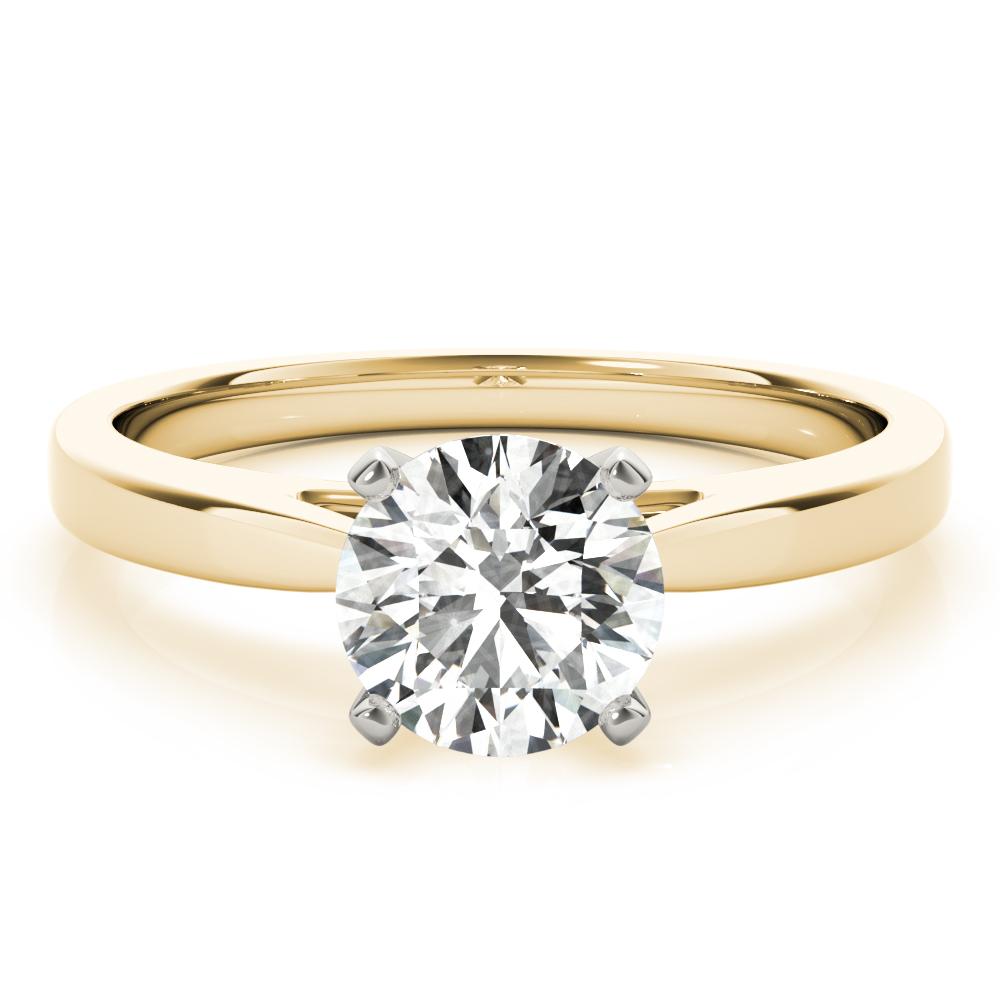 0.75ct Solitaire Round Diamond Engagement Ring Women's 14kt Gold