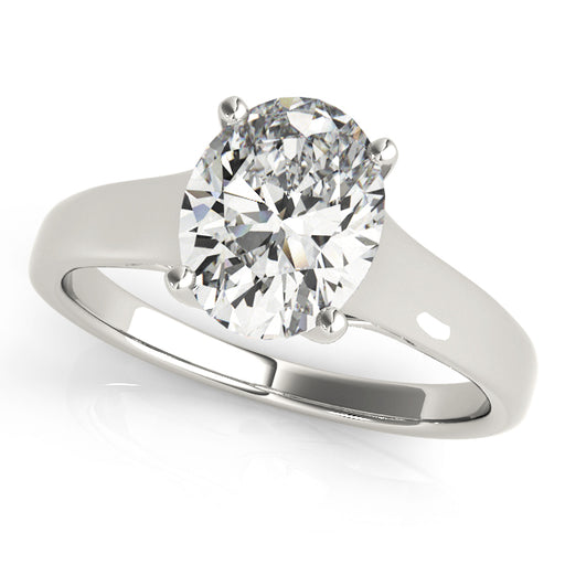 Solitaire Oval Diamond Engagement Ring Women's 1.00CT 14kt Gold