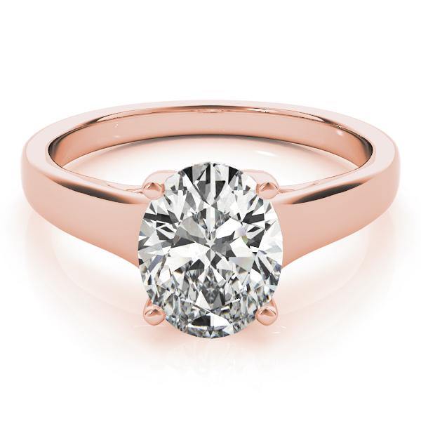 Solitaire Oval Diamond Engagement Ring Women's 1.00CT 14kt Gold
