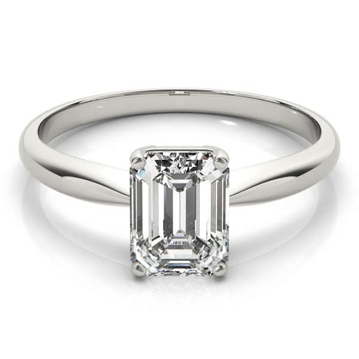 Solitaire Emerald Cut Diamond 1ct Engagement Ring 14kt Gold
