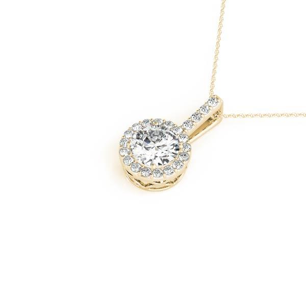 Diamond Halo Necklace 0.50 cttw 14kt Gold