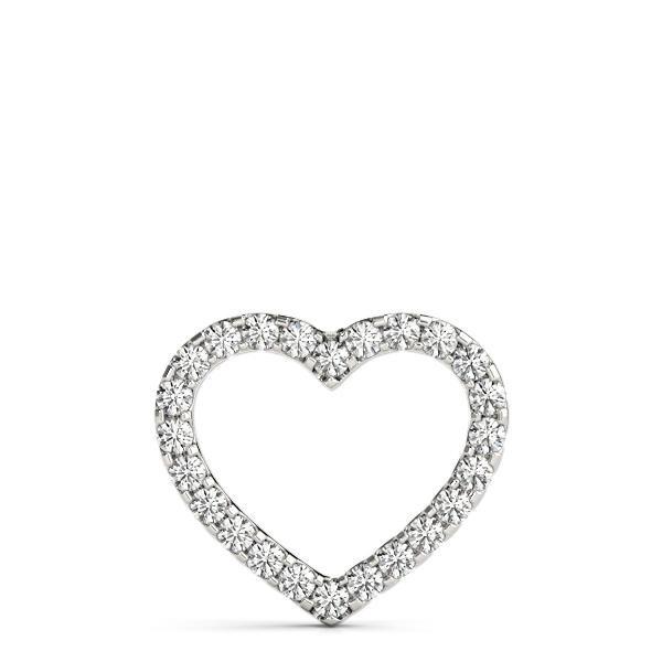 Diamond Heart Necklace 2.50ct tw 14kt Gold