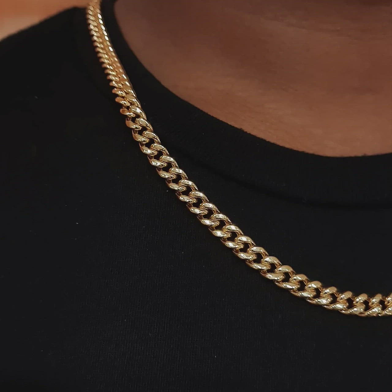 14k Gold Miami Cuban Chain Necklace - 7MM Thickness, All Lengths Available