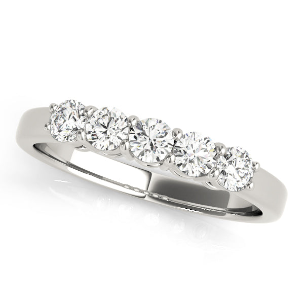 Diamond 5Stone Band Women 0.50cttw 14kt Gold