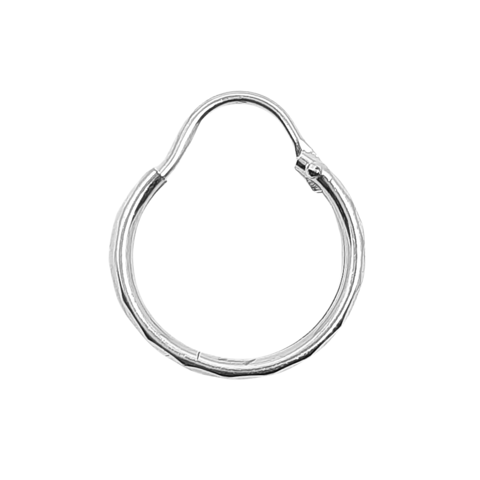 14k Gold Hoop 15MM(0.5inch) Diamond Cut style 1.5MM thick.