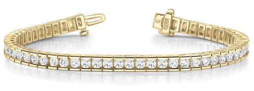 Line Diamond Bracelet 3.31ct tw Ladies - 14kt Gold