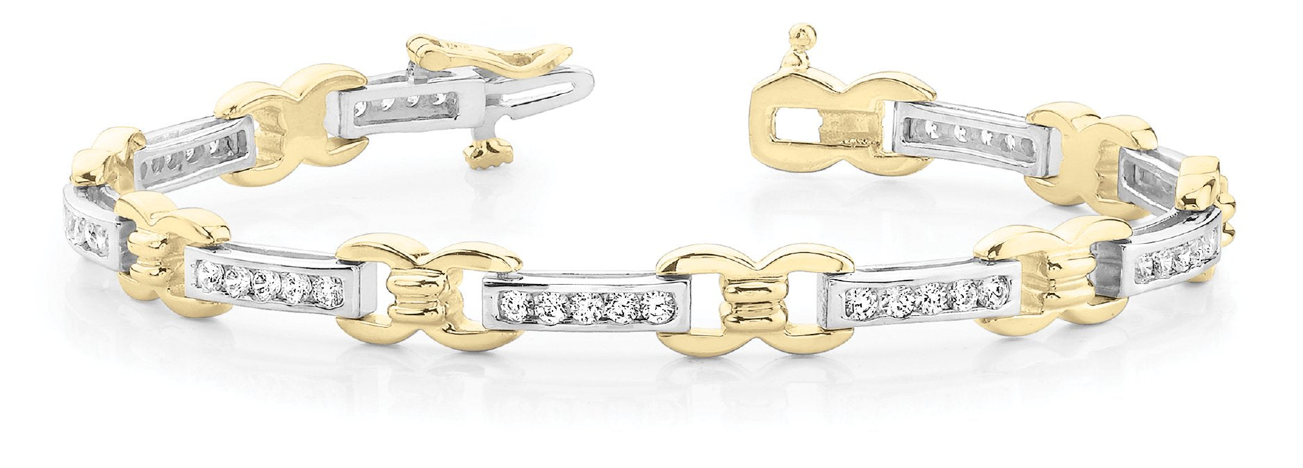 Fancy Diamond Bracelet Ladies 1.92ct tw - 14kt Gold