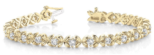 Fancy Diamond Bracelet Ladies 3.12ct tw - 14kt Gold