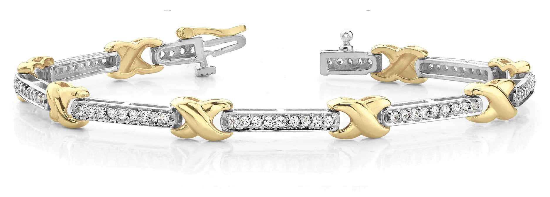 Fancy Diamond Bracelet Ladies 1.73ct tw - 14kt  Gold