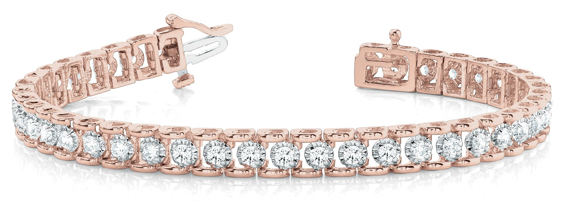 Line Diamond Bracelet 1.91ct tw Ladies - 14kt Gold