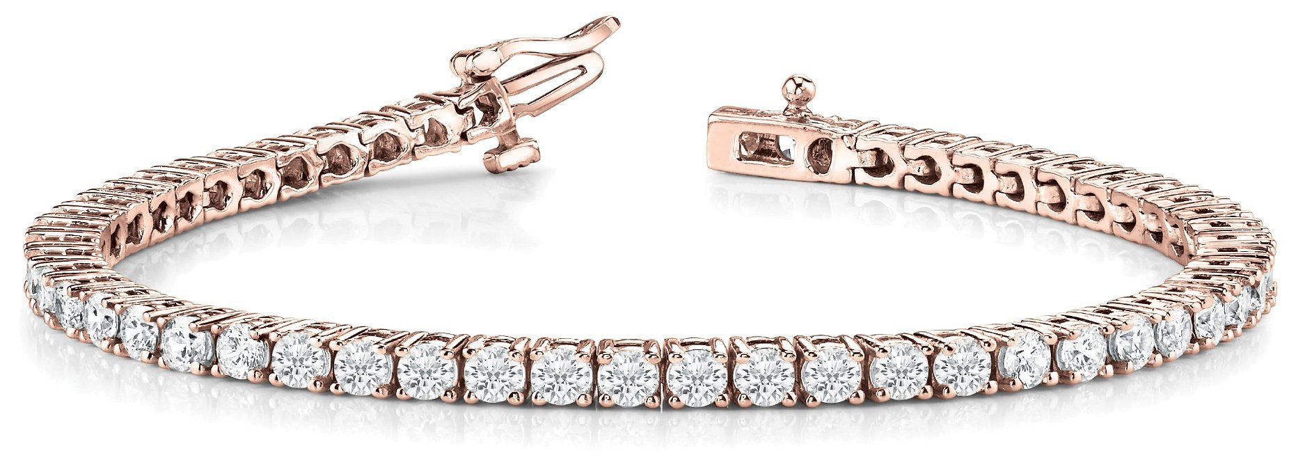 Line Diamond Bracelet 6.36ct tw Ladies - 14kt Gold