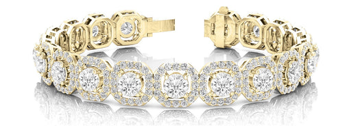 Fancy Diamond Bracelet Ladies 14.82ct tw - 14kt Gold