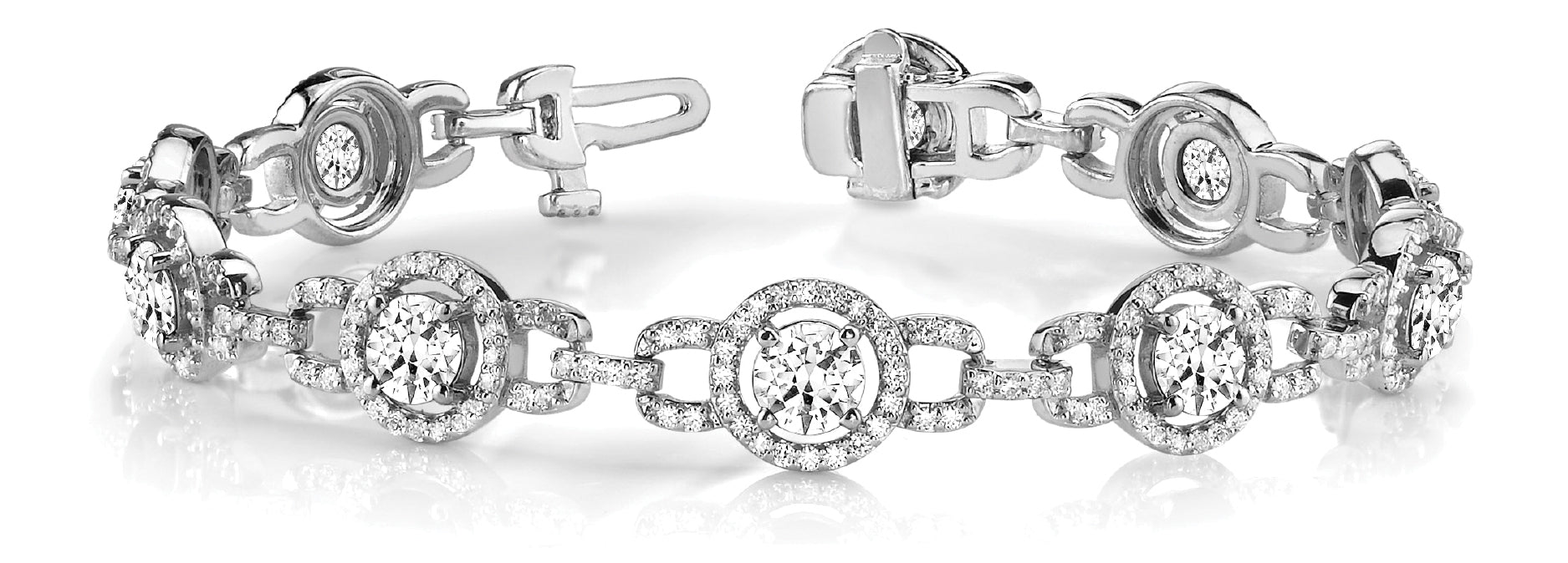 Fancy Diamond Bracelet Ladies 6.97ct tw - 14kt Gold