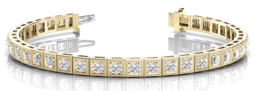 Line Diamond Bracelet 1.96ct tw Ladies - 14kt Gold