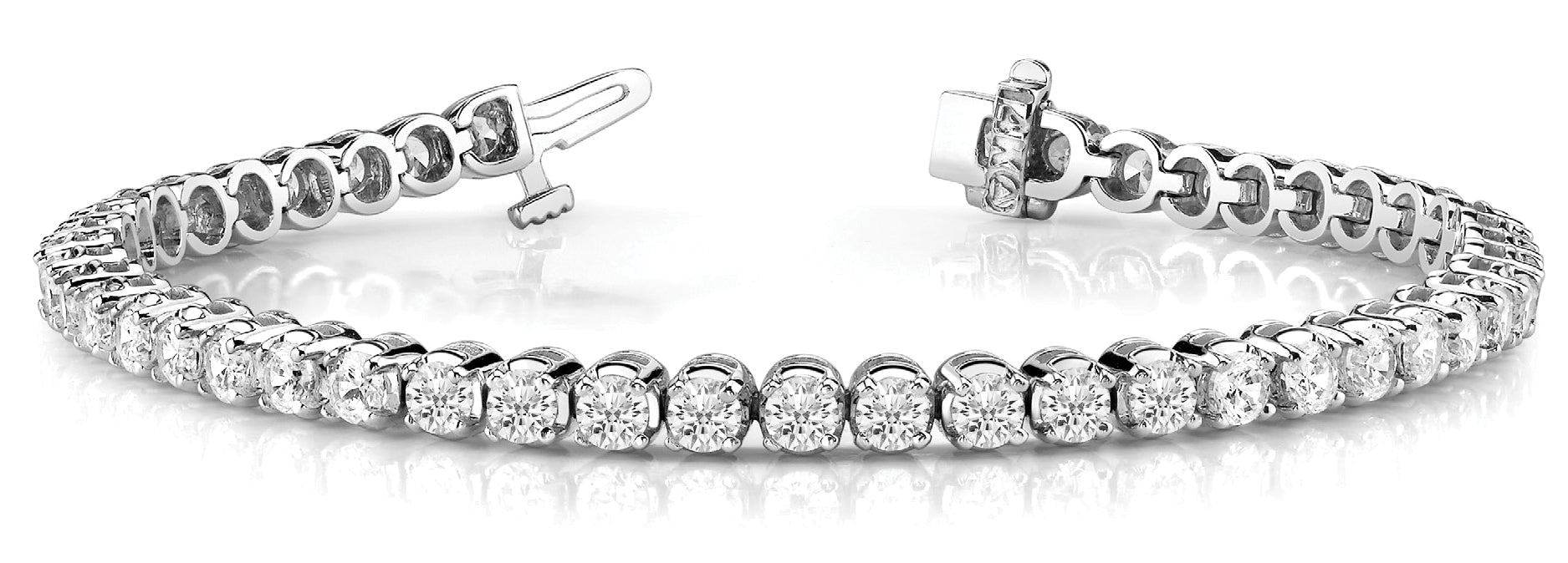Line Diamond Bracelet 11.37ct tw Ladies - 14kt Gold