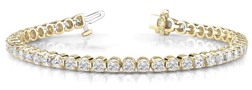 Line Diamond Bracelet 5.86ct tw Ladies - 14kt Gold