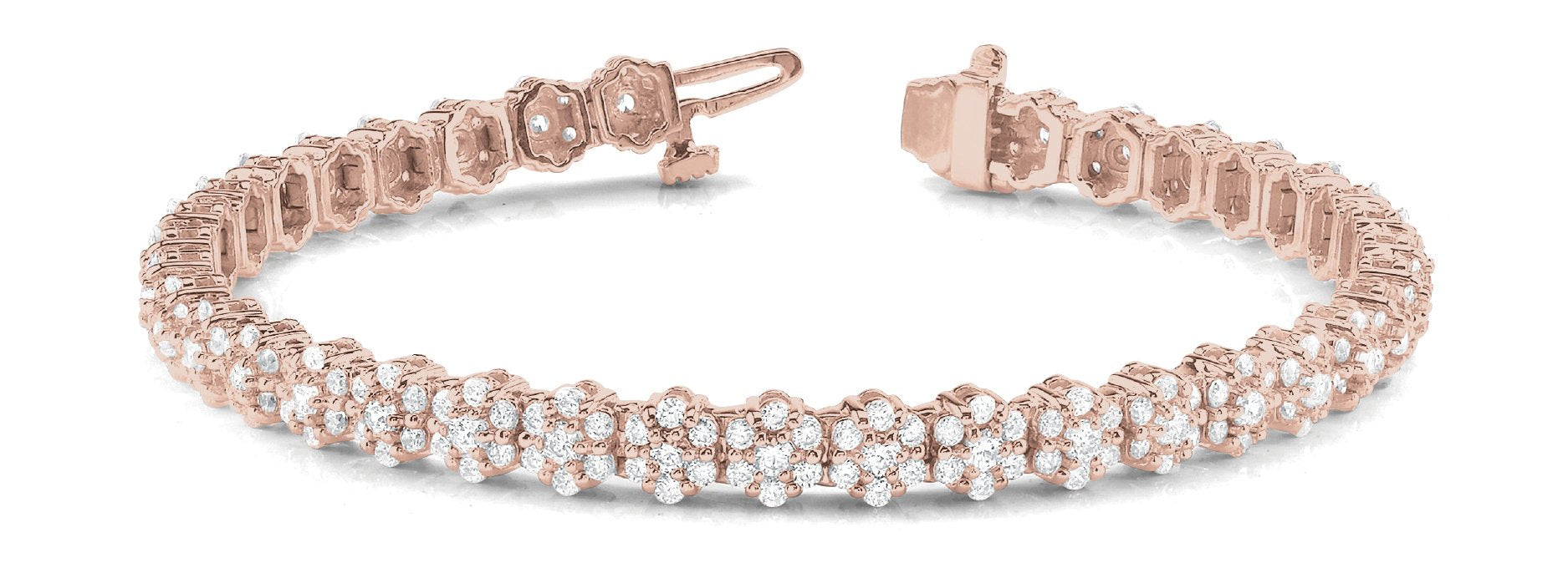Fancy Diamond Bracelet Ladies 4.39ct tw - 14kt Gold