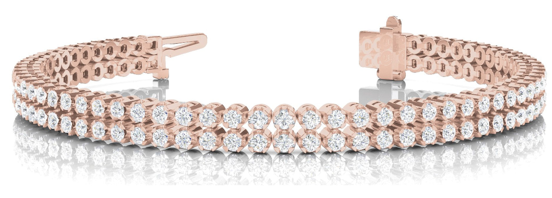 Line Diamond Bracelet 3.34ct tw Ladies - 14kt Gold