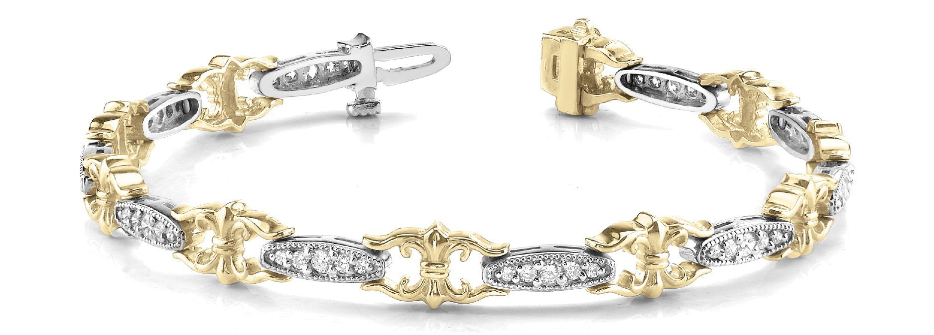 Fancy Diamond Bracelet Ladies 1.18ct tw - 14kt Gold
