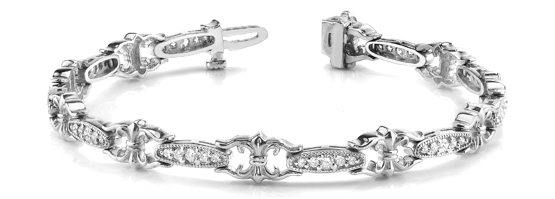 Fancy Diamond Bracelet Ladies 1.18ct tw - 14kt Gold