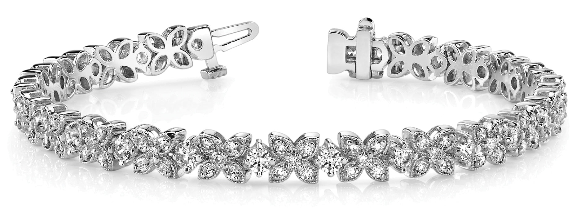 Fancy Diamond Bracelet Ladies 4.17ct tw - 14kt Gold