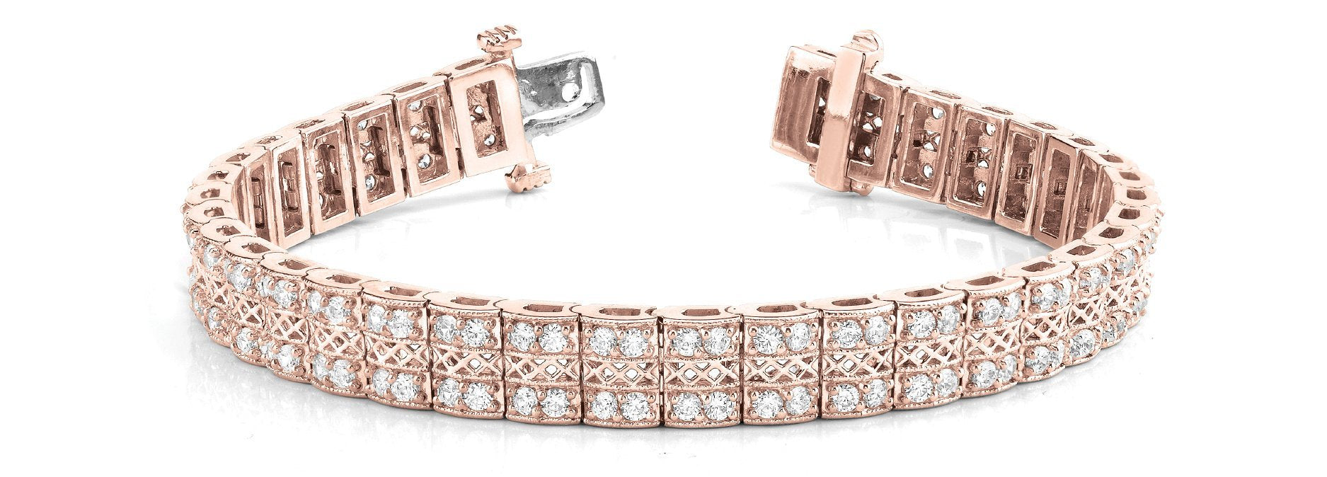 Fancy Diamond Bracelet Ladies 3.61ct tw - 14kt Gold