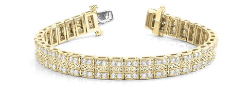 Fancy Diamond Bracelet Ladies 3.61ct tw - 14kt Gold