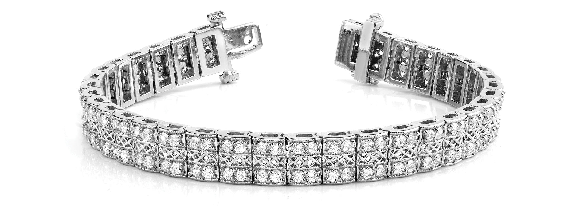Fancy Diamond Bracelet Ladies 3.61ct tw - 14kt Gold