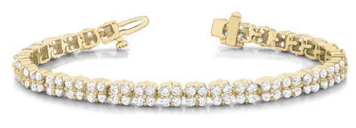 Fancy Diamond Bracelet Ladies 4.28ct tw - 14kt Gold