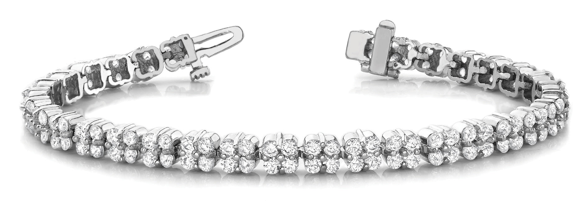 Fancy Diamond Bracelet Ladies 4.28ct tw - 14kt Gold
