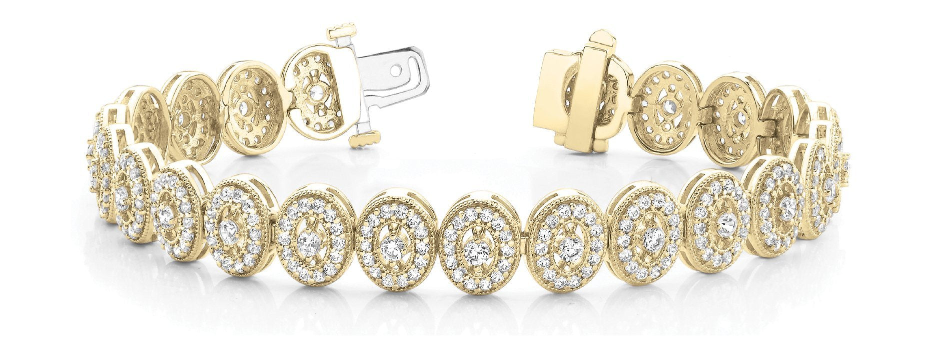 Fancy Diamond Bracelet Ladies 4.92ct tw - 14kt Gold