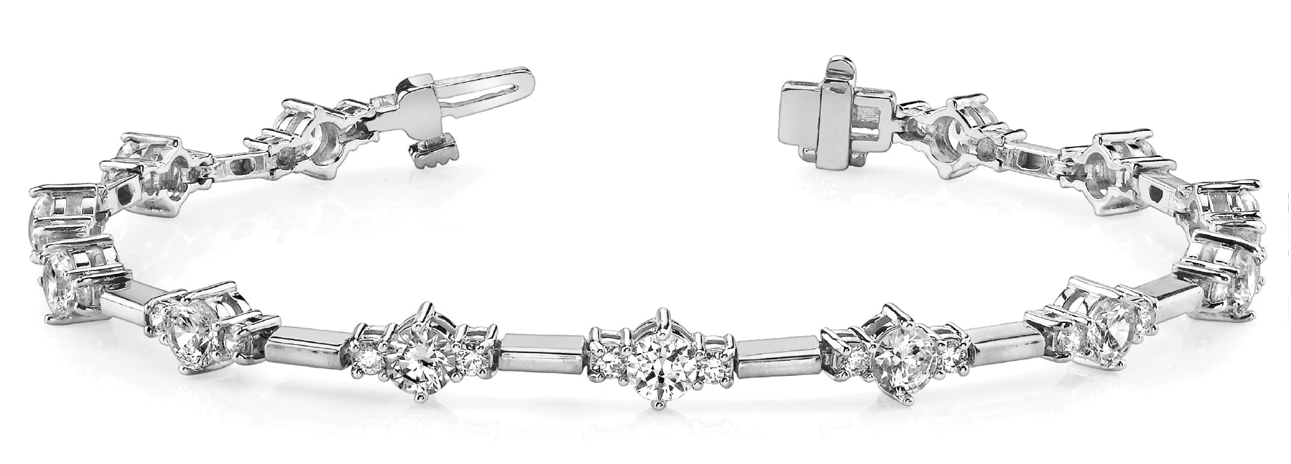 Fancy Diamond Bracelet Ladies 4.32ct tw - 14kt Gold