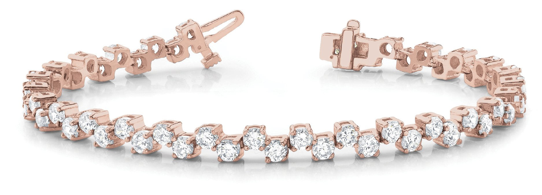 Fancy Diamond Bracelet Ladies 6.89ct tw - 14kt Gold