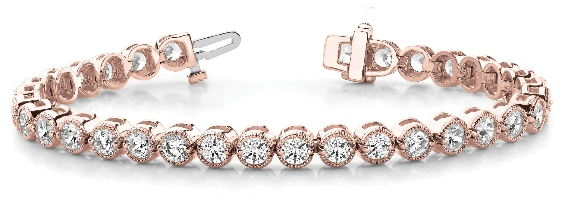 Line Diamond Bracelet 10.03ct tw Ladies - 14kt Gold
