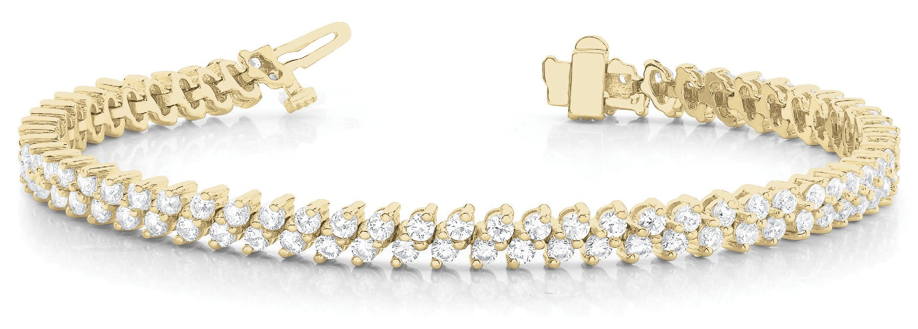 Fancy Diamond Bracelet Ladies 5.52ct tw - 14kt Gold