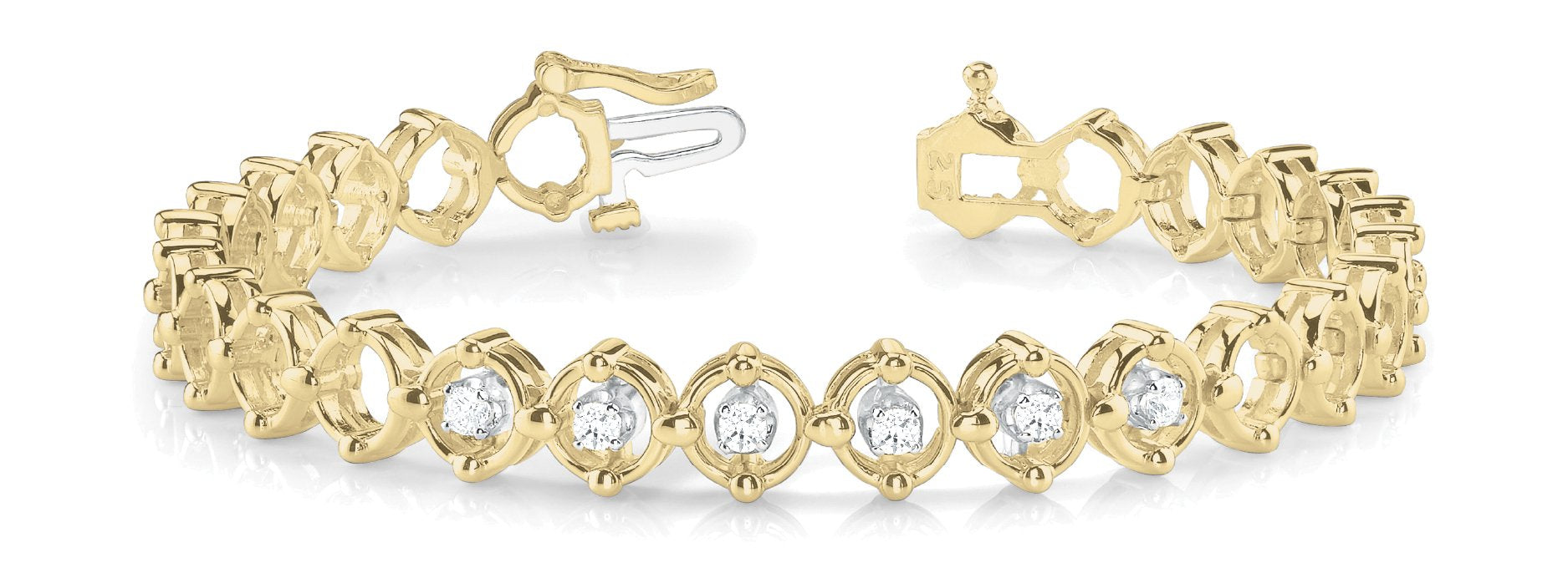 Fancy Diamond Bracelet Ladies 0.71ct tw - 14kt  Gold