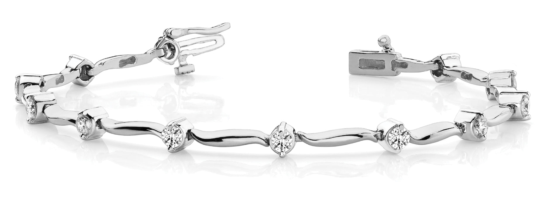 Fancy Diamond Bracelet Ladies 1.43ct tw - 14kt  Gold