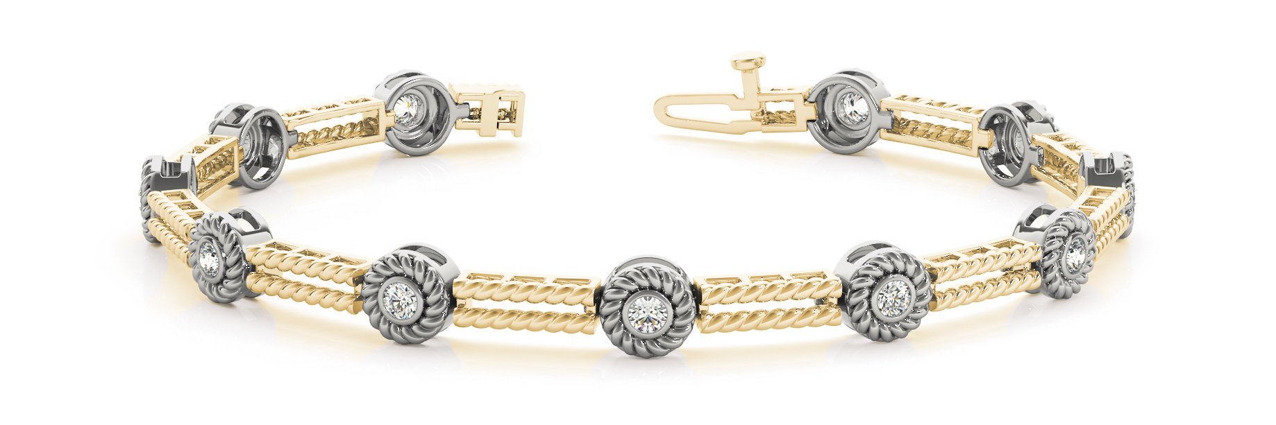 Fancy Diamond Bracelet Ladies 0.52ct tw - 14kt Gold