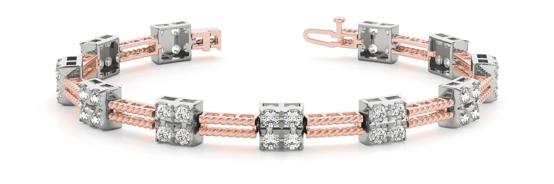 Fancy Diamond Bracelet Ladies 1.02ct tw - 14kt Gold