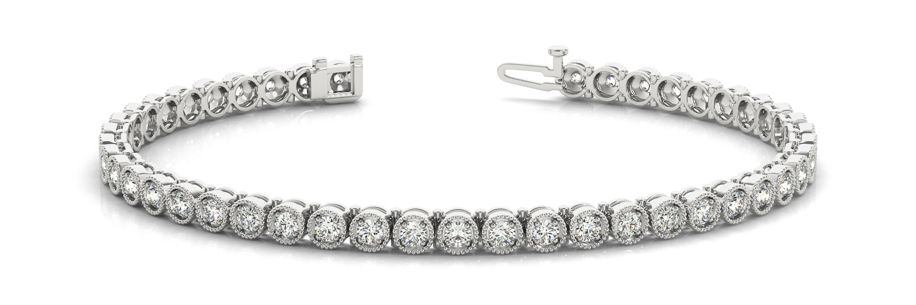 Line Diamond Bracelet 1.08ct tw Ladies - 14kt Gold