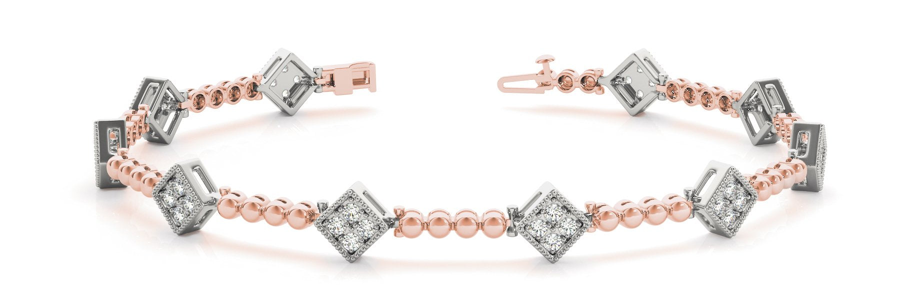 Fancy Diamond Bracelet Ladies 0.48ct tw - 14kt Gold
