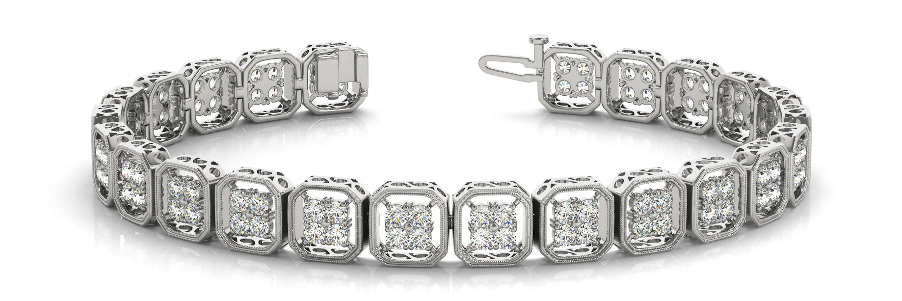Fancy Diamond Bracelet Ladies 2.27ct tw - 14kt Gold