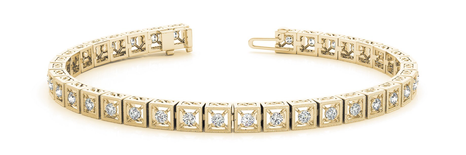 Fancy Diamond Bracelet Ladies 0.86ct tw - 14kt Gold