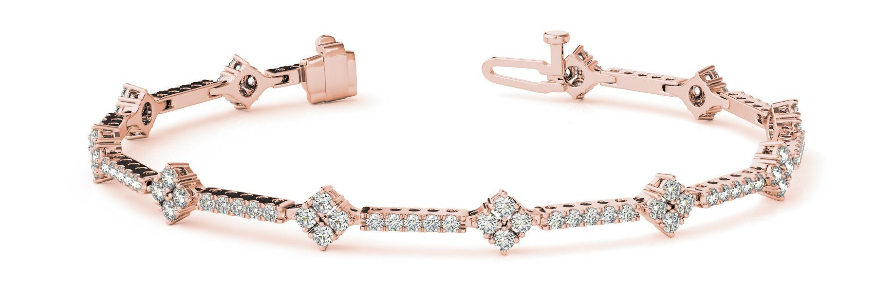 Fancy Diamond Bracelet Ladies 1.68ct tw - 14kt Gold