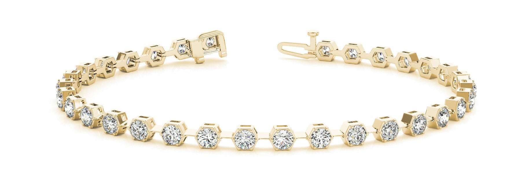 Fancy Diamond Bracelet Ladies 1.52ct tw - 14kt Gold